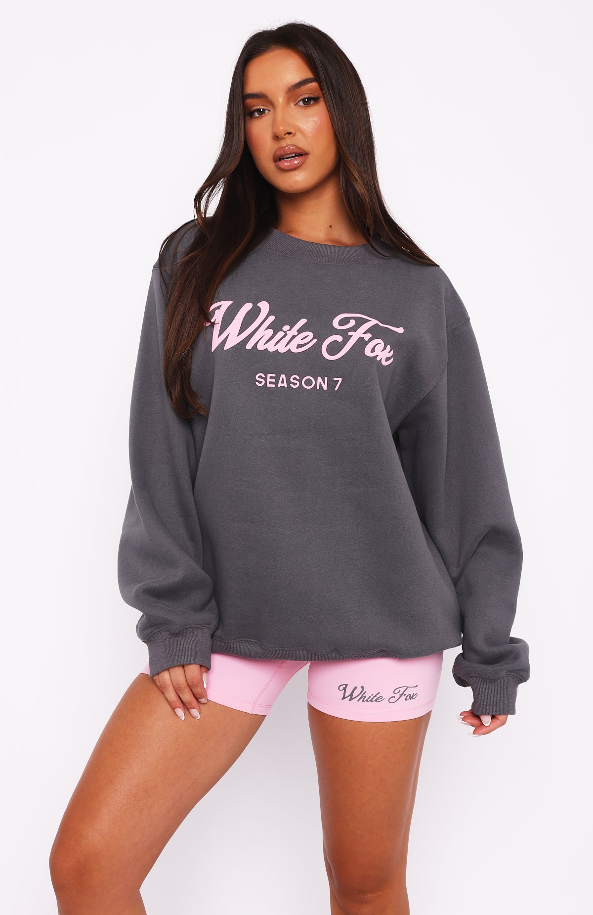 Season 7 Oversized Sweater Monument - WHITE FOX