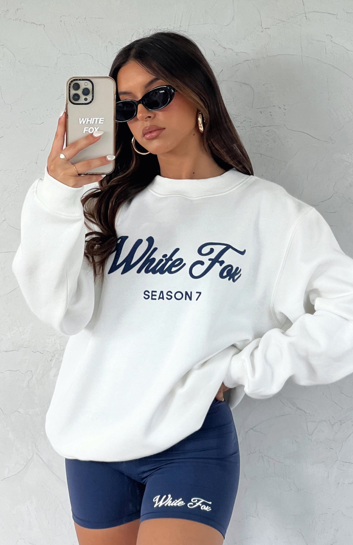 Season 7 Oversized Sweater Snow - WHITE FOX