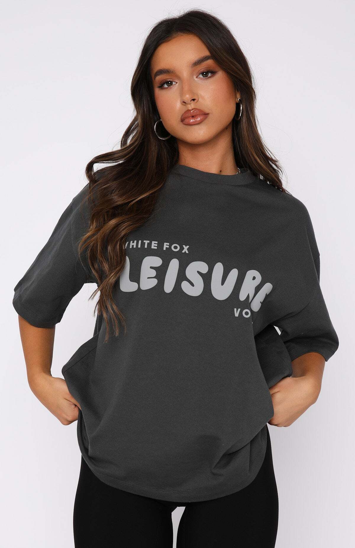 Leisure Series Oversized Tee Shadow - WHITE FOX