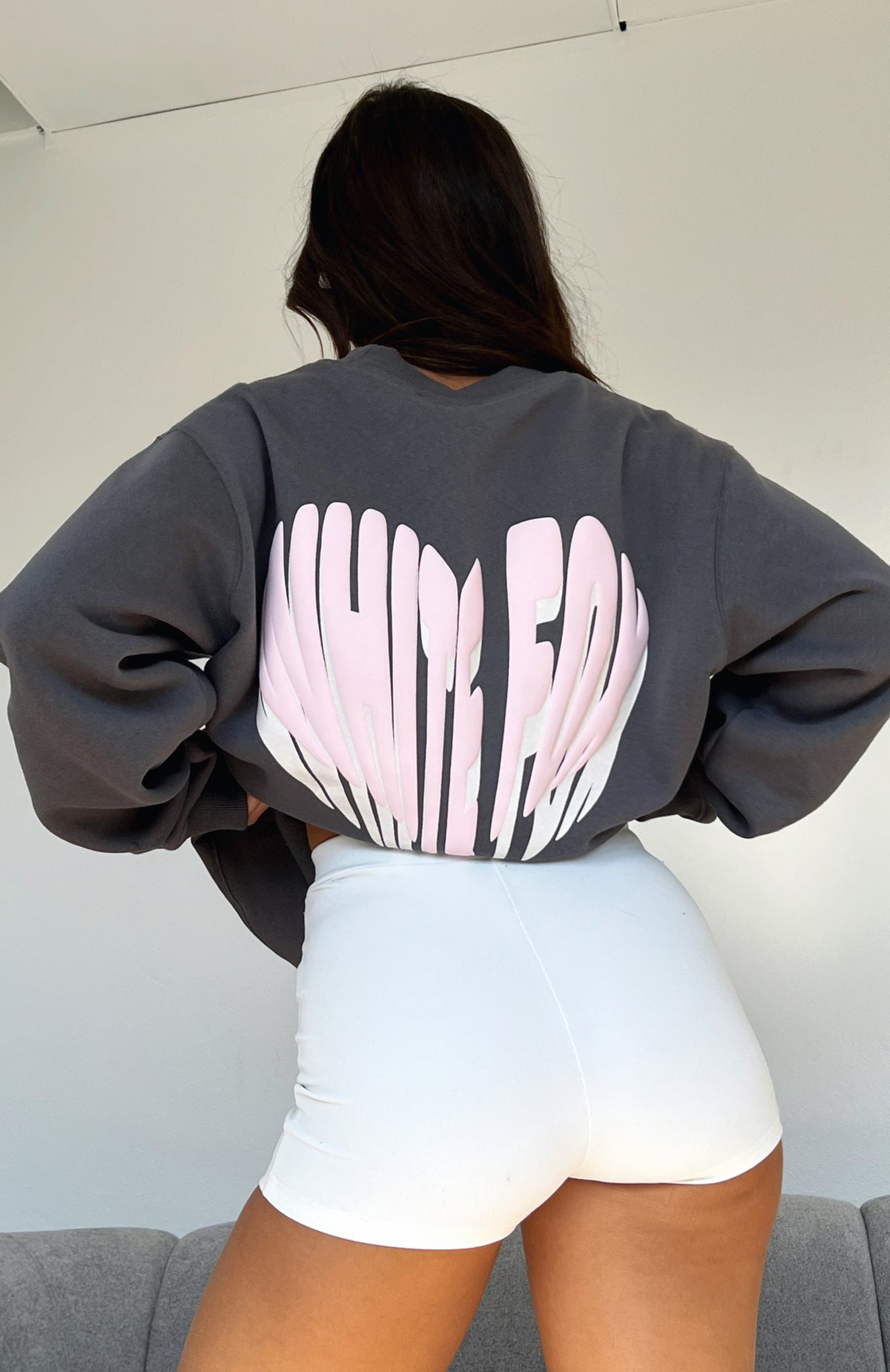 Love Burst Oversized Sweater Volcanic - WHITE FOX