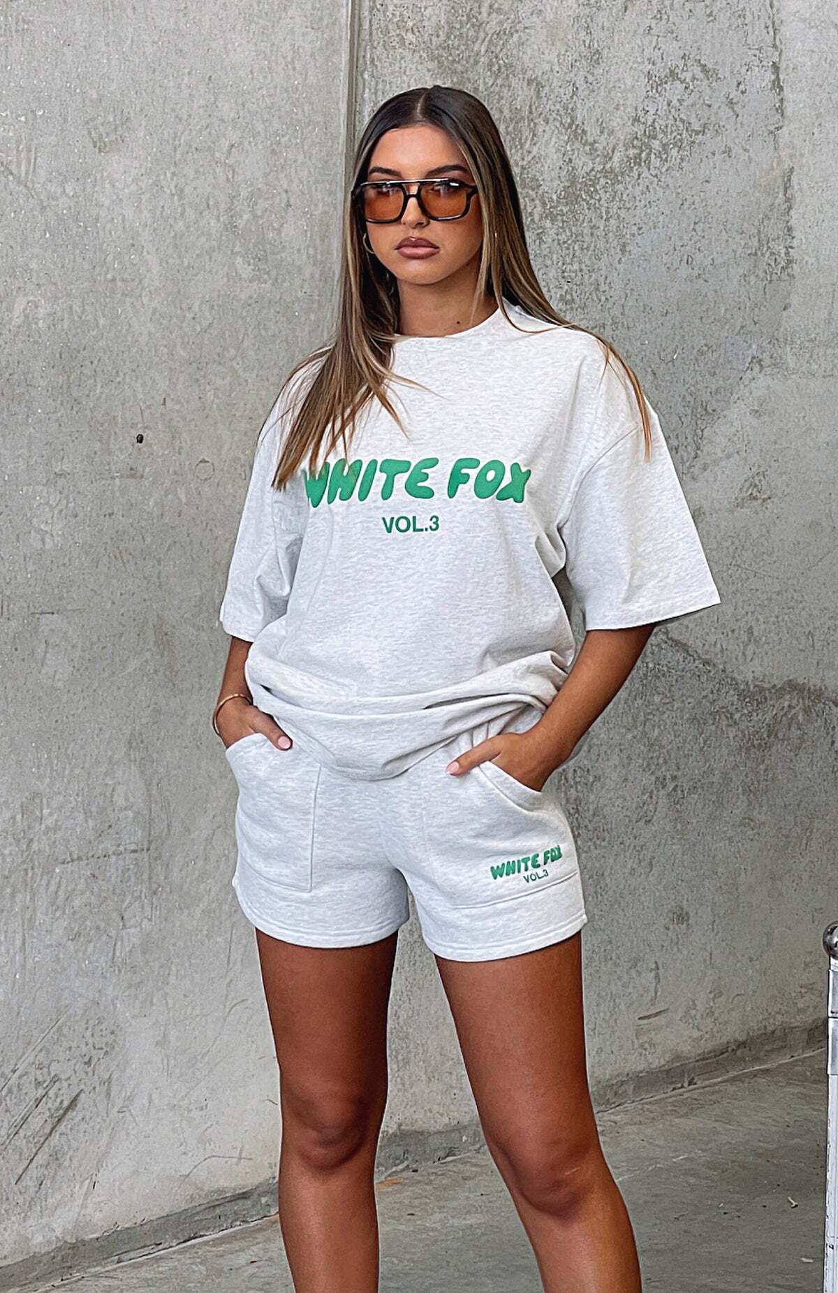 Offstage Lounge Shorts Glacier Grey - WHITE FOX