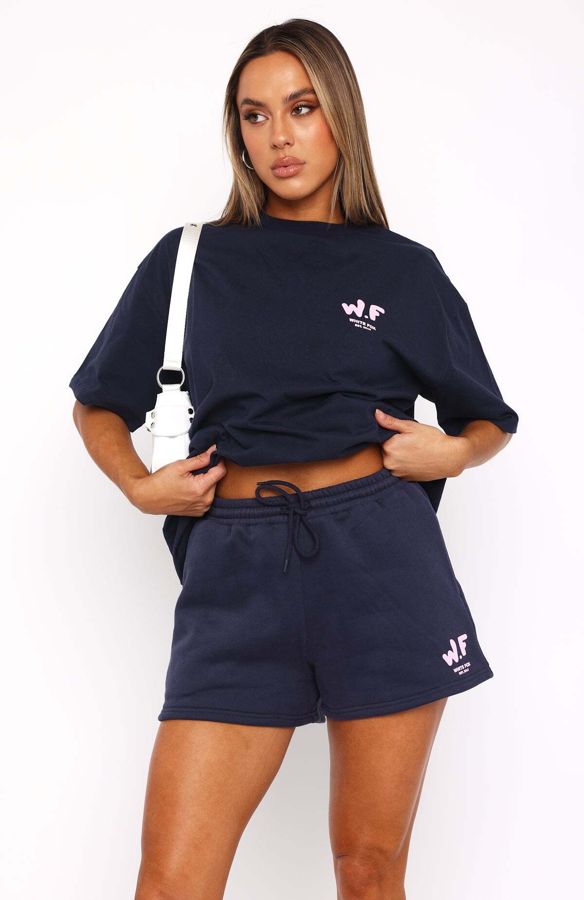 The New Standard Lounge Shorts Navy - WHITE FOX