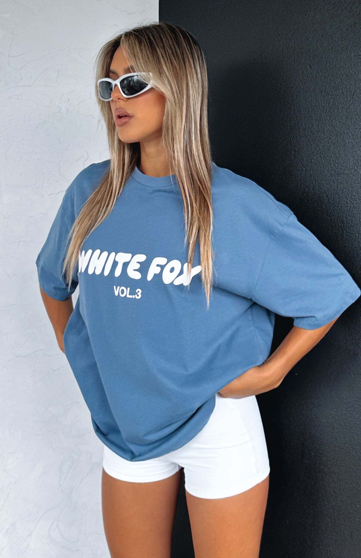 Offstage Oversized Tee Ocean - WHITE FOX