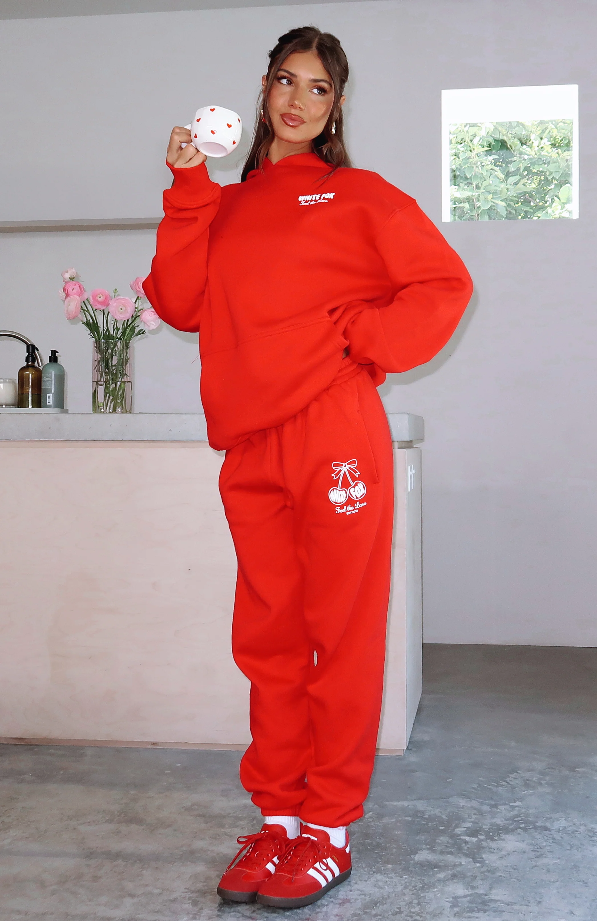 Love Of My Life Sweatpants Red - WHITE FOX