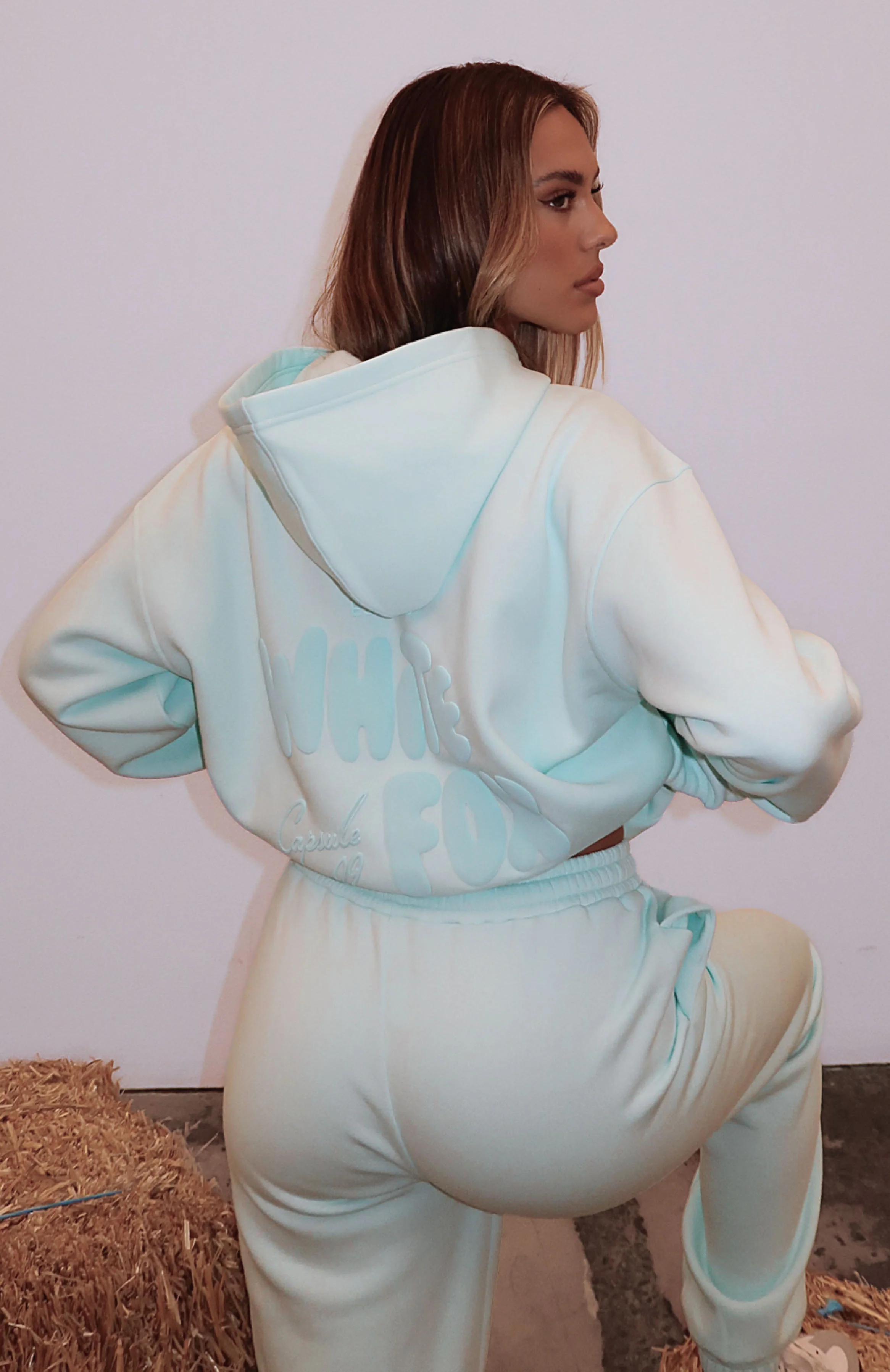 Capsule 9 Star Of The Moment Oversized Hoodie Mint - WHITE FOX