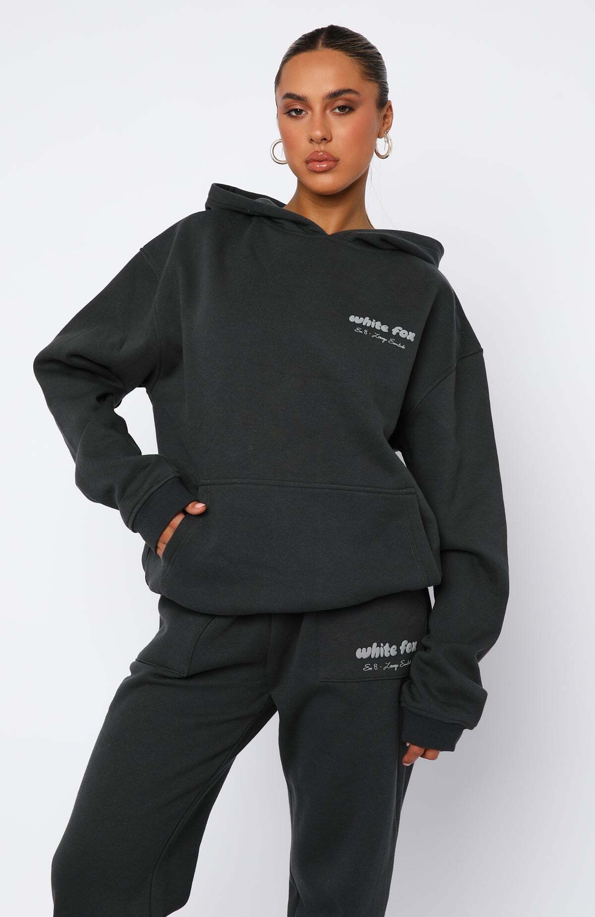 Era 8 Oversized Hoodie Fossil - WHITE FOX