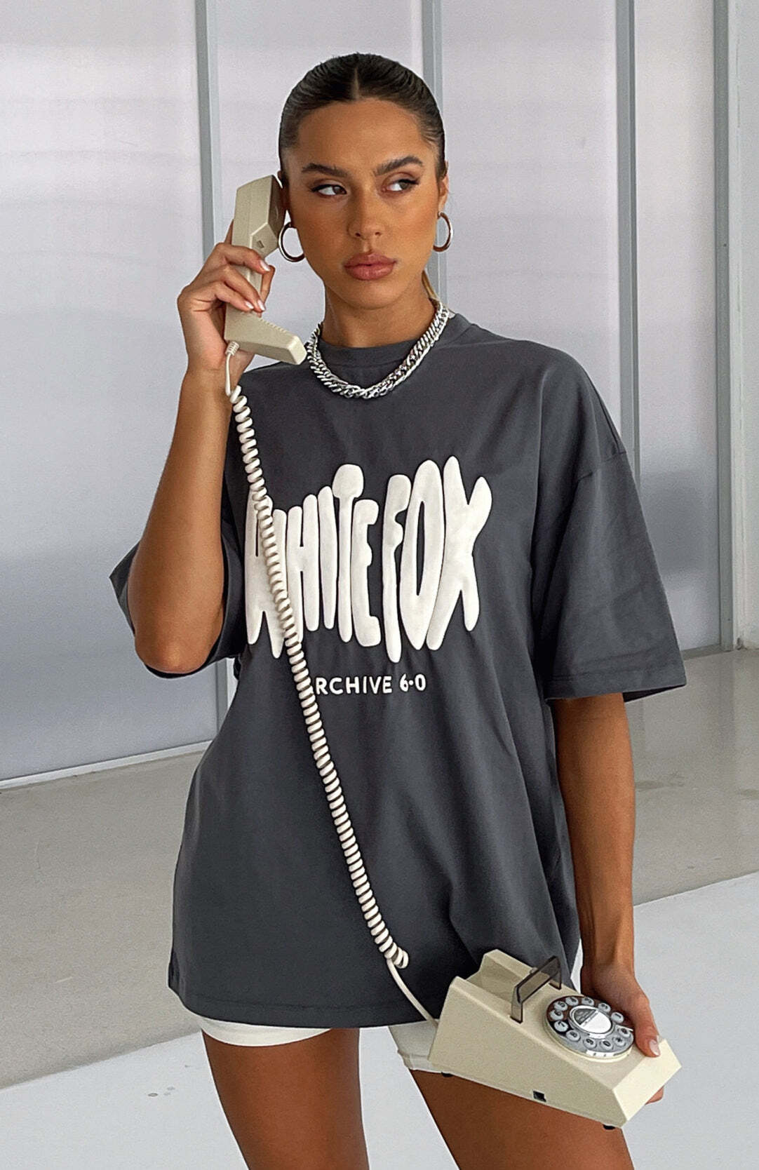 Archive 6.0 Oversized Tee Ash - WHITE FOX