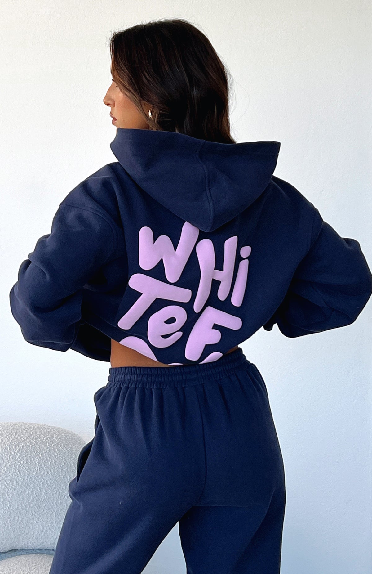 The New Standard Oversized Hoodie Navy - WHITE FOX