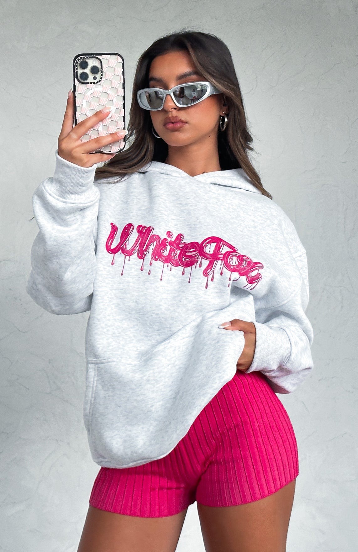 New Generation Oversized Hoodie Grey Marle - WHITE FOX