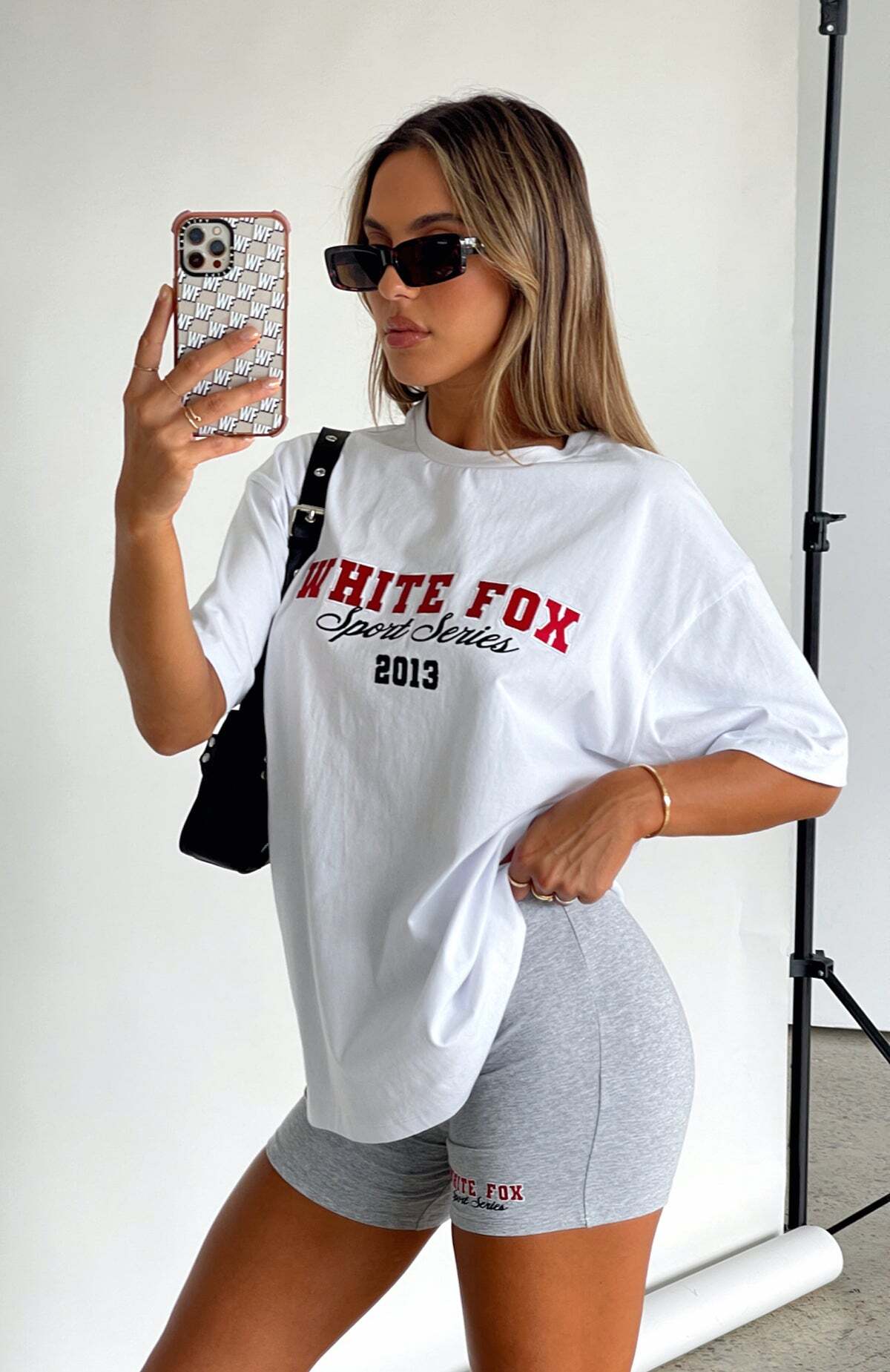 A Power Move Oversized Tee White - WHITE FOX