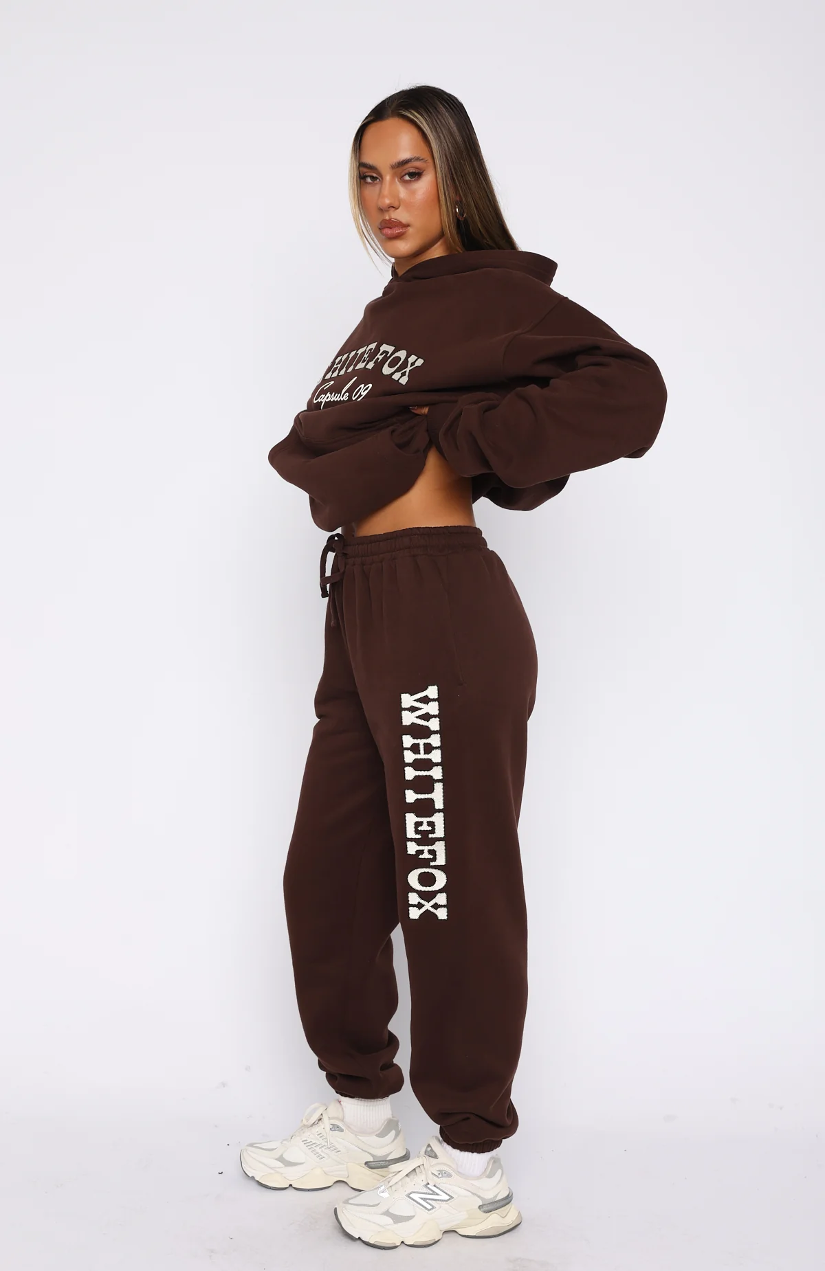 Capsule 9 Catch A Vibe Sweatpants Espresso - WHITE FOX