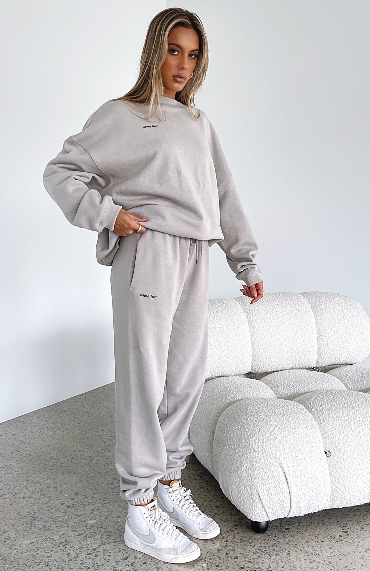 Not An Issue Sweatpants Mushroom - WHITE FOX