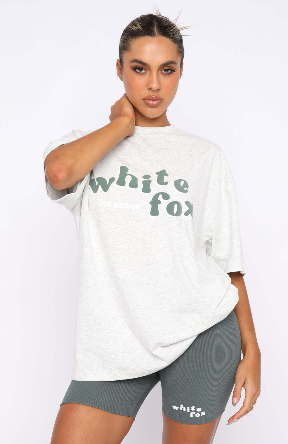 4th Edition Oversized Tee Smoke - WHITE FOX