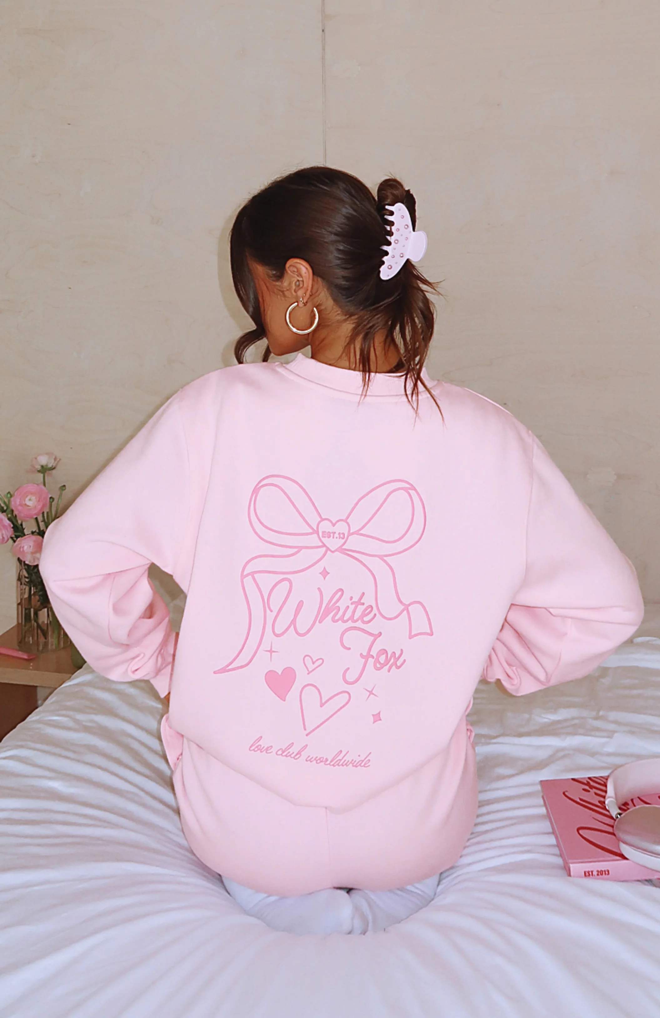 Love You Forever Oversized Sweater Pink - WHITE FOX
