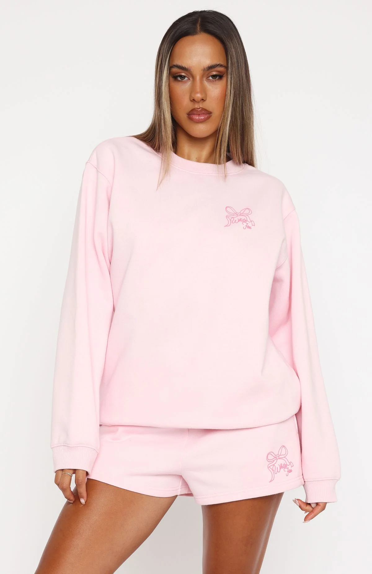 Love You Forever Oversized Sweater Pink - WHITE FOX