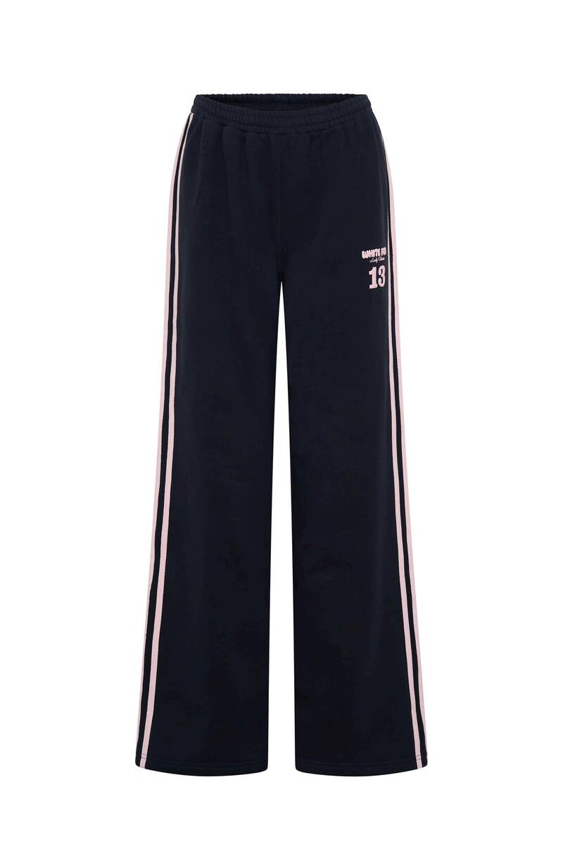 Lucky Thirteen Charise Wide Leg Sweatpants Navy - WHITE FOX