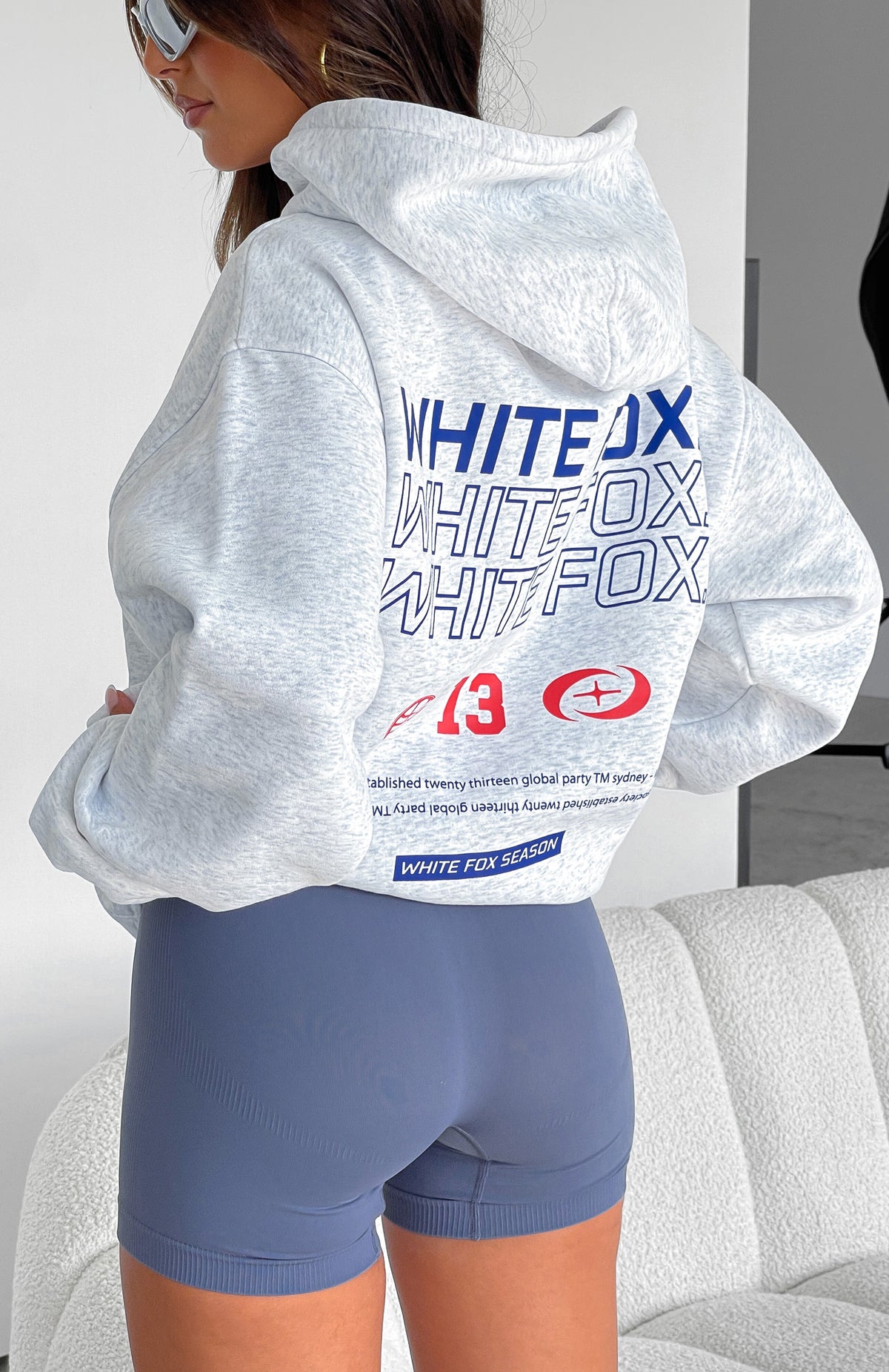 In Transit Oversized Hoodie Grey Marle - WHITE FOX