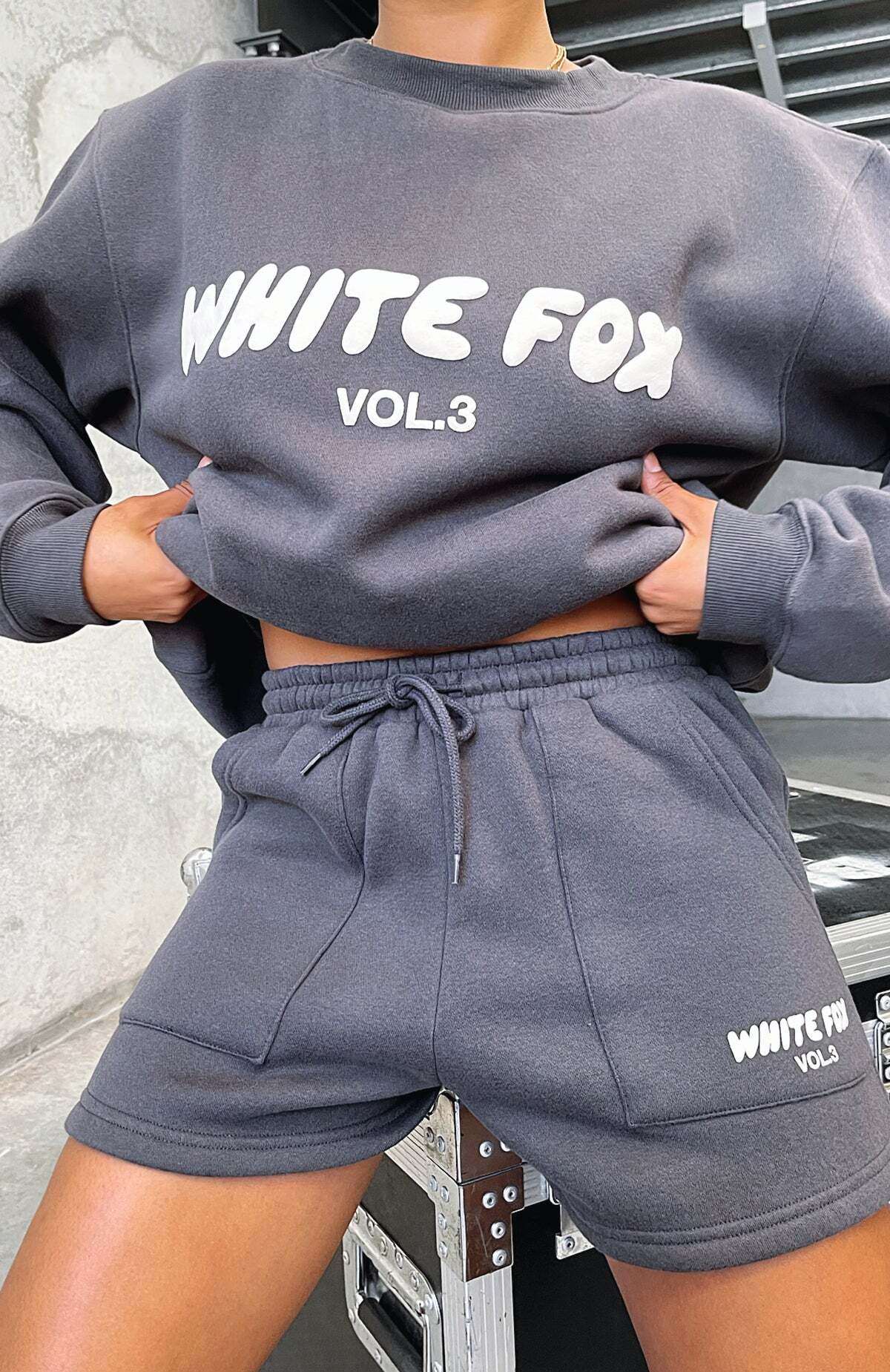 Offstage Lounge Shorts Shadow - WHITE FOX