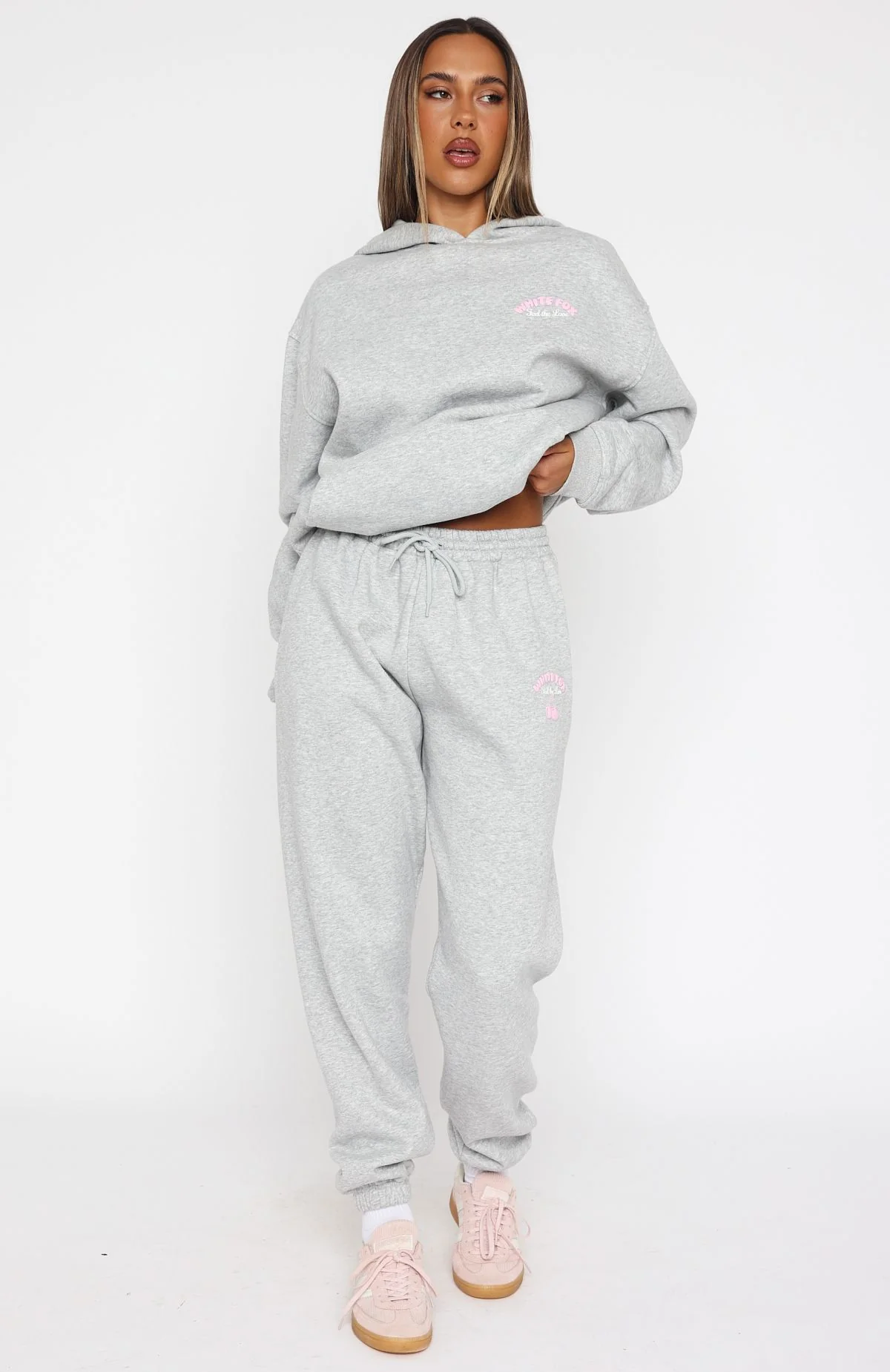 Love Me Tender Sweatpants Dark Grey Marle - WHITE FOX