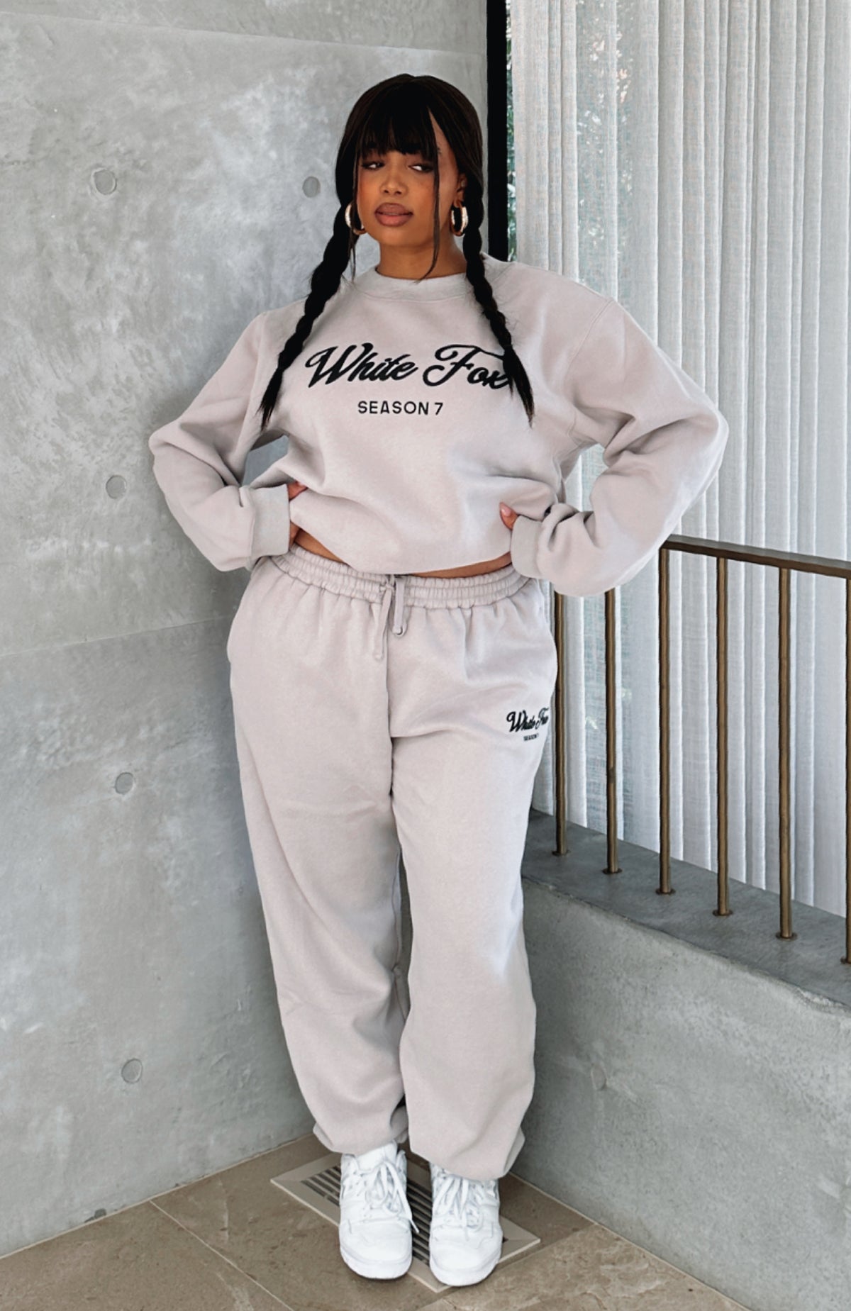 Season 7 Sweatpants Overcast - WHITE FOX