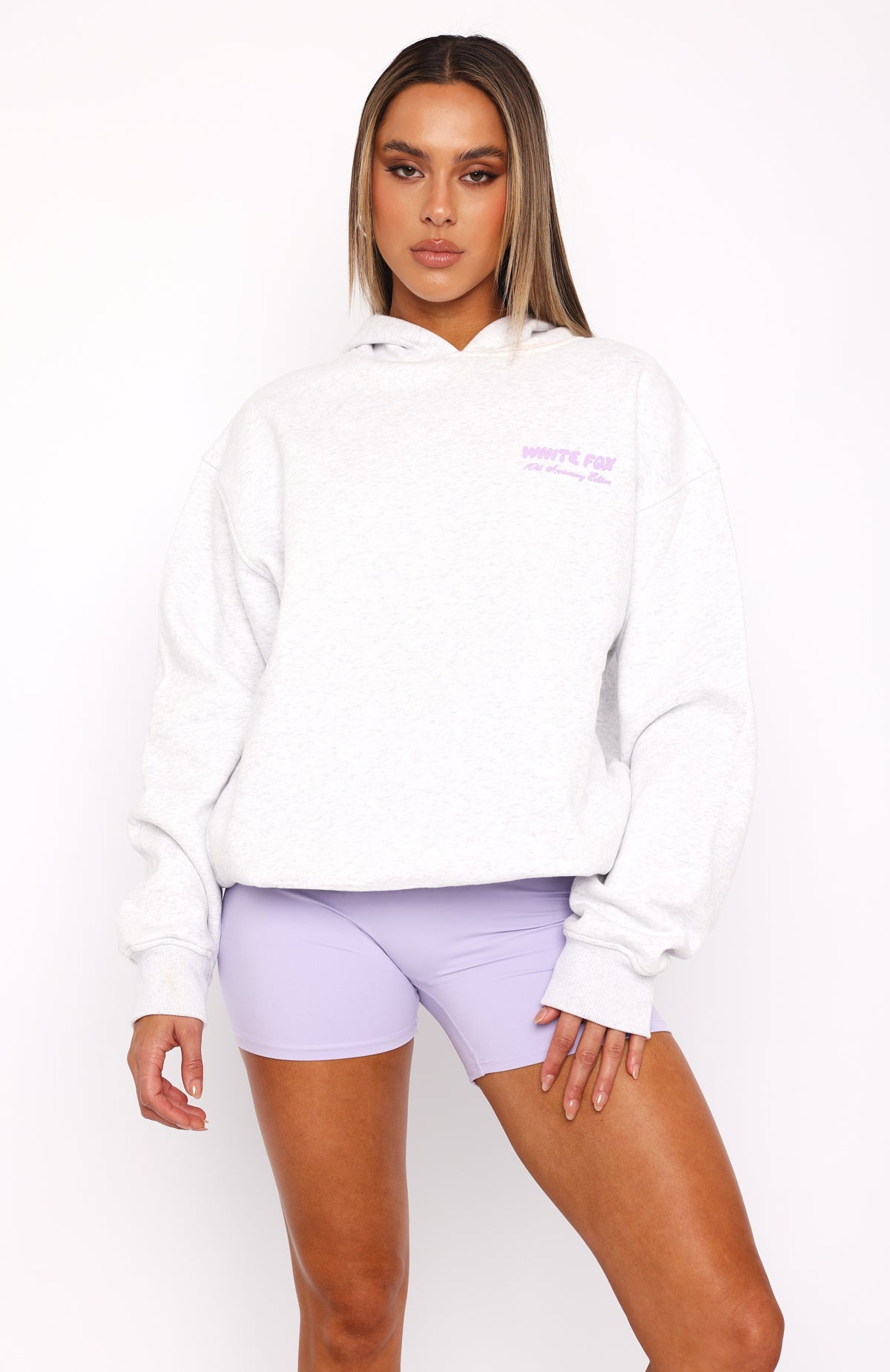 10th Anniversary Edition Oversized Hoodie Glacier Grey - WHITE FOX