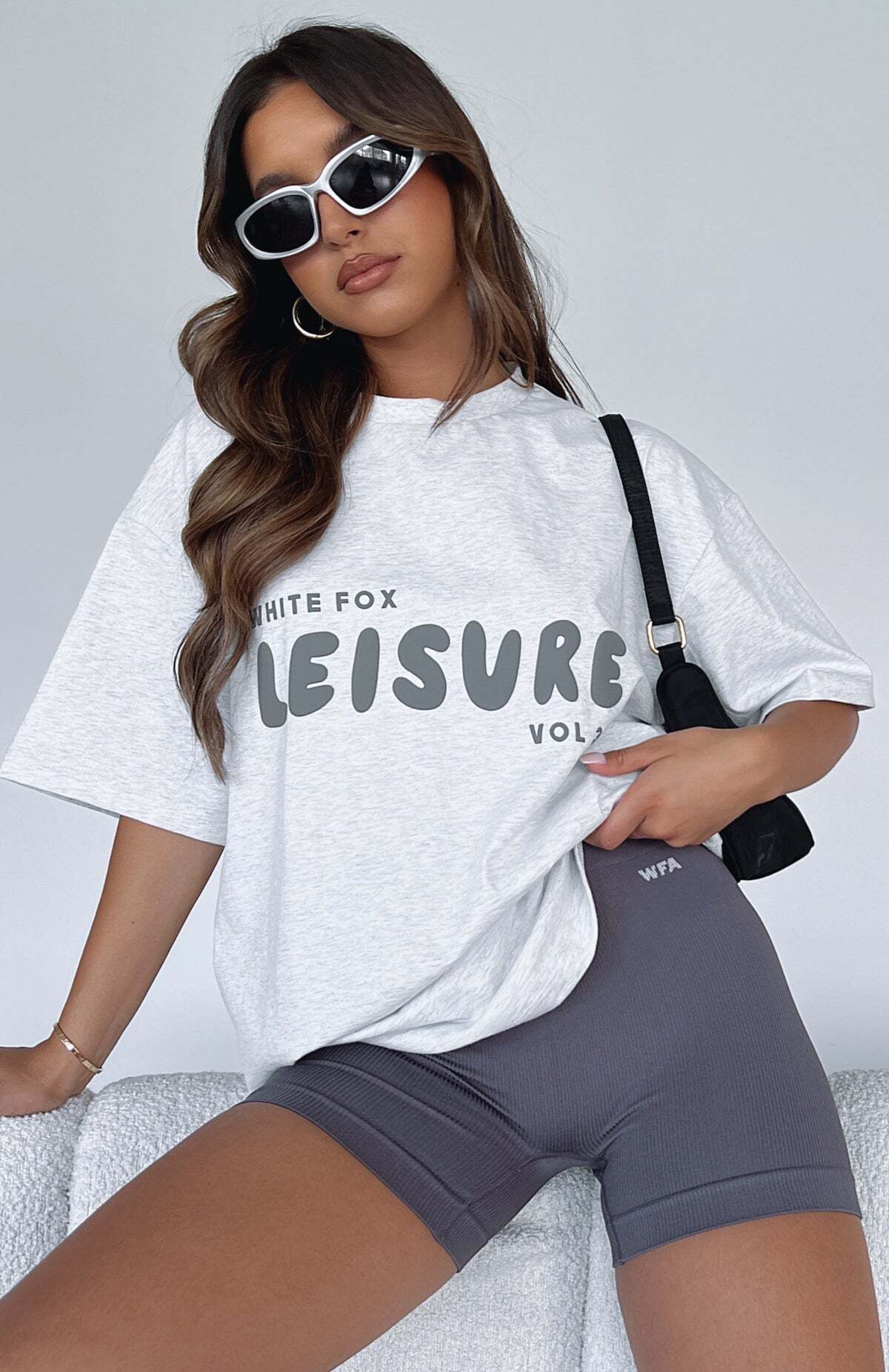 Leisure Series Oversized Tee Glacier Grey - WHITE FOX