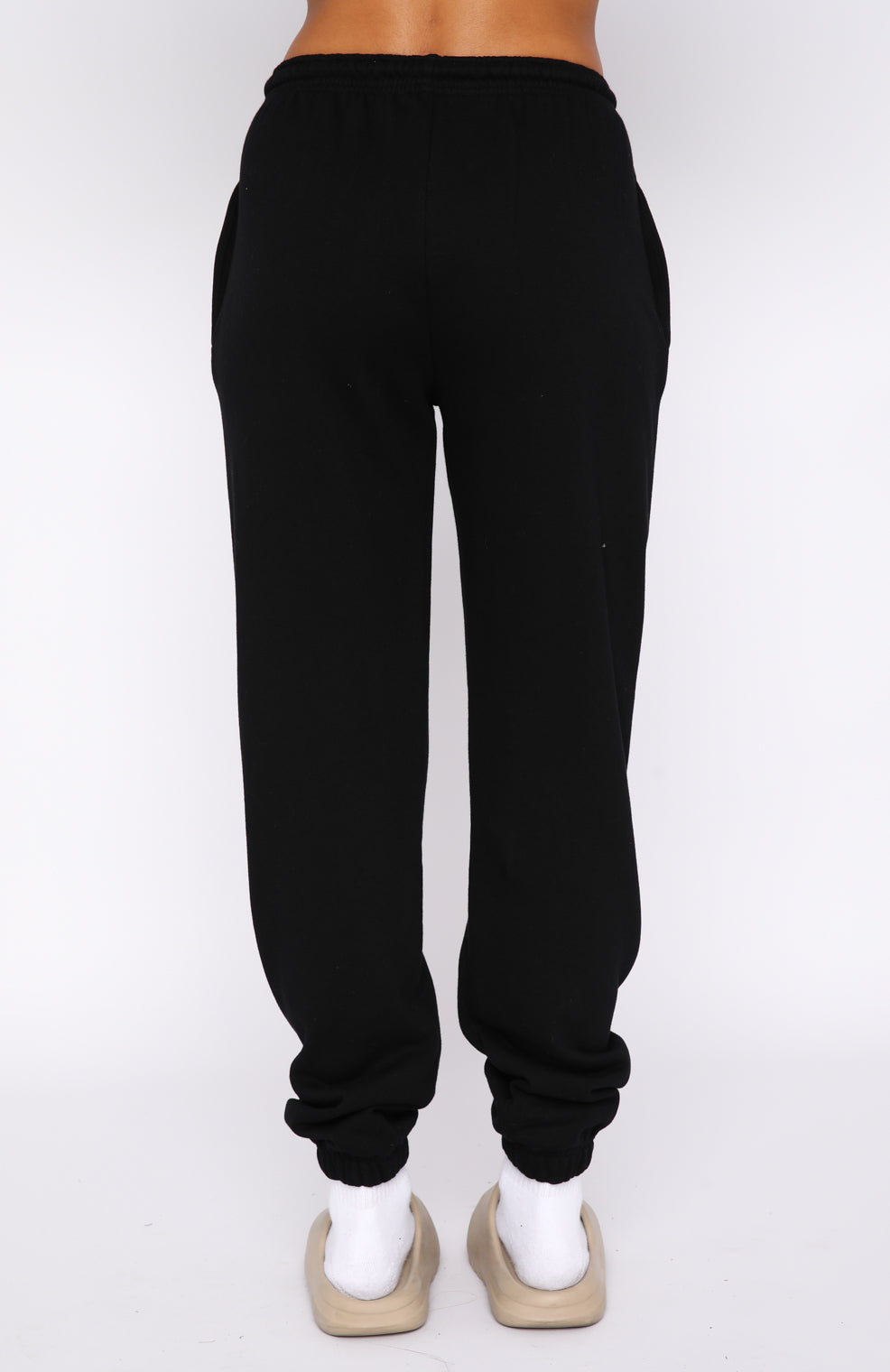 Not An Issue Sweatpants Black - WHITE FOX