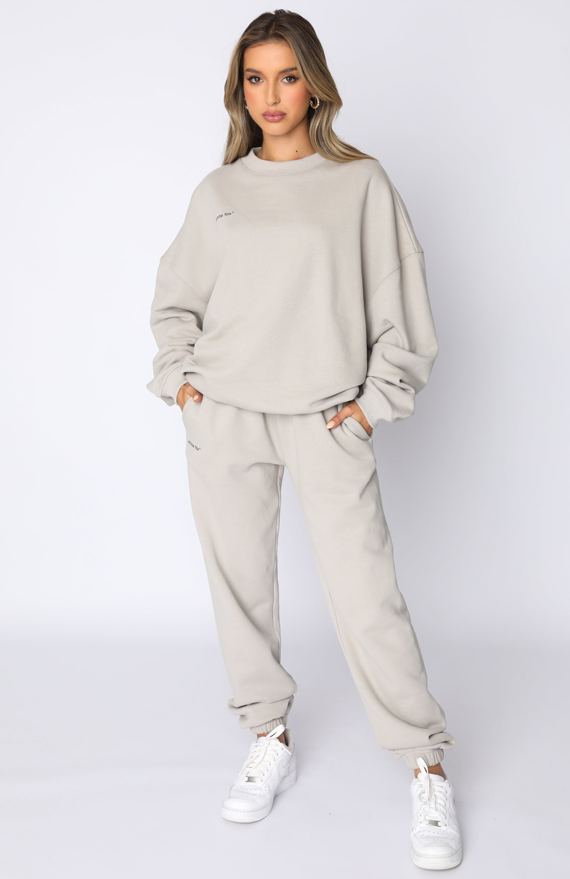 Not An Issue Sweatpants Mushroom - WHITE FOX
