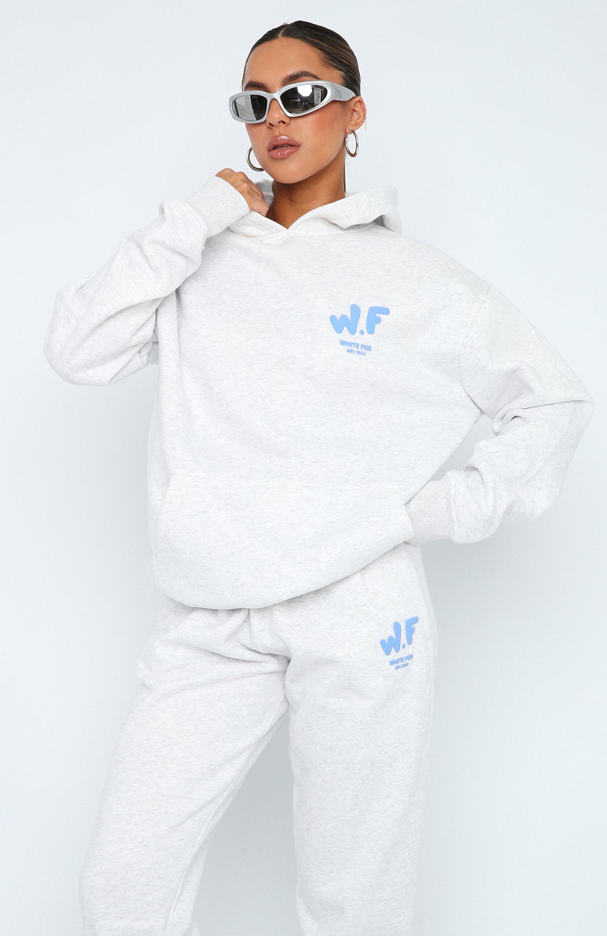The New Standard Oversized Hoodie Grey Marle - WHITE FOX