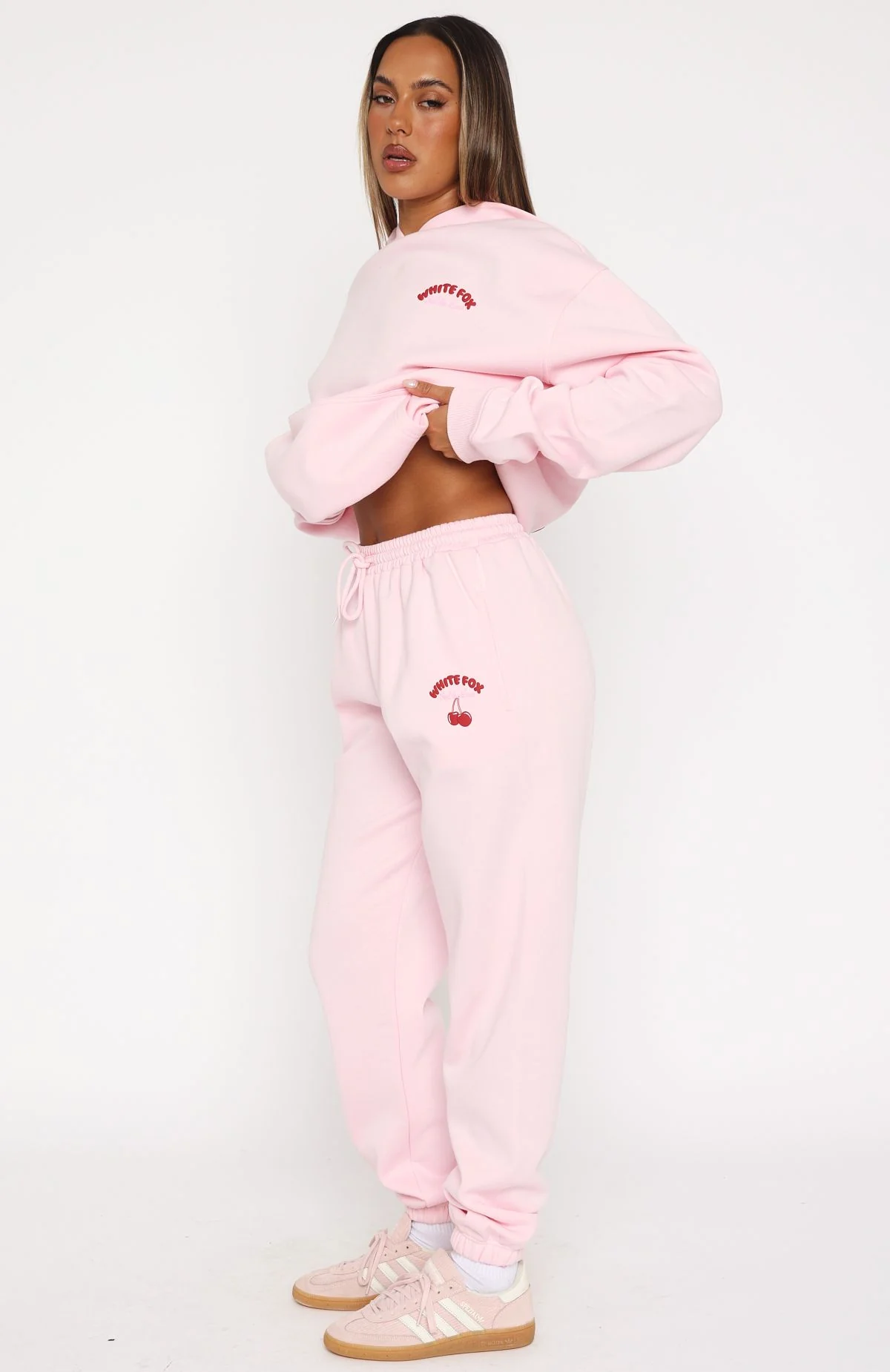 Love Me Tender Sweatpants Pink - WHITE FOX