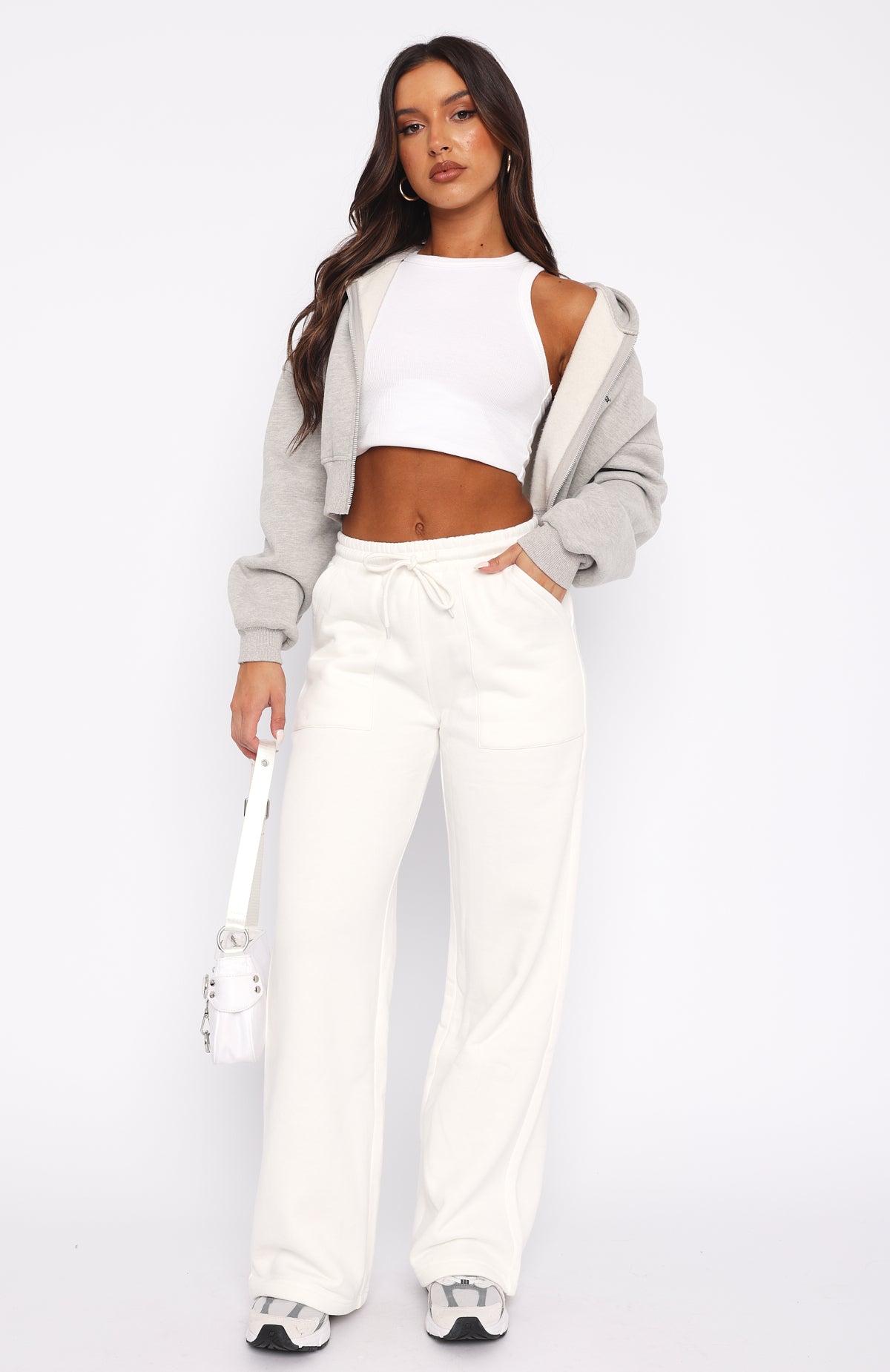 You'd Love It Here Sweatpants White - WHITE FOX