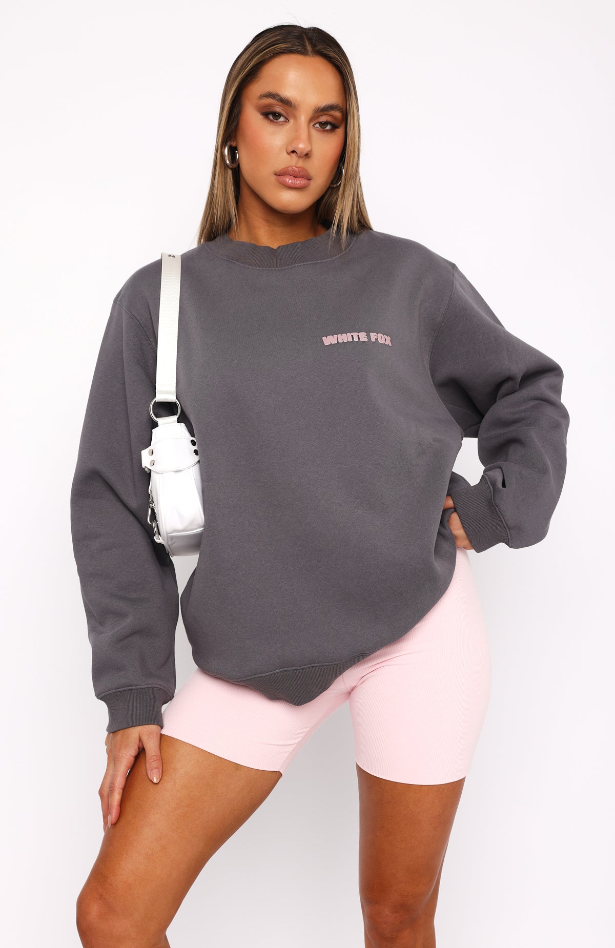 Love Burst Oversized Sweater Volcanic - WHITE FOX
