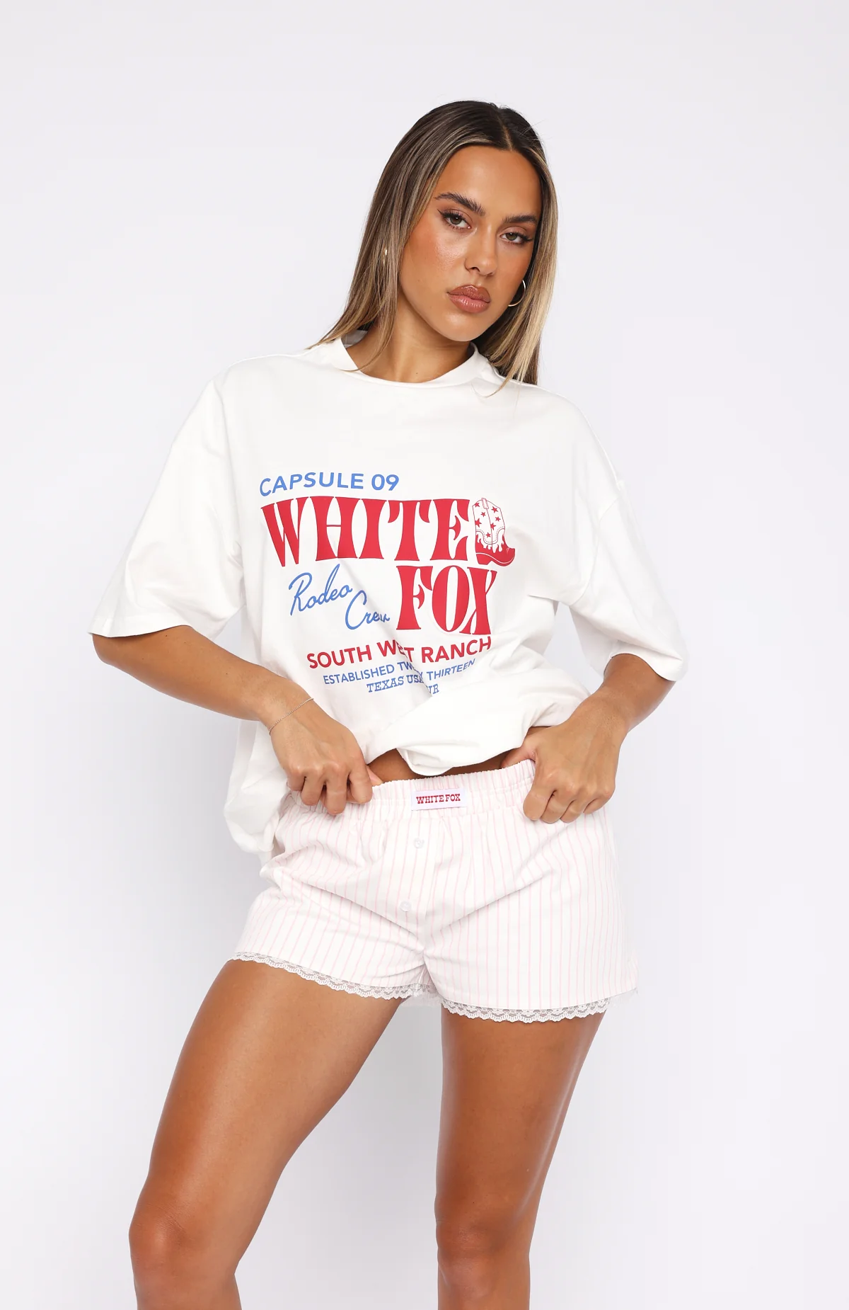 Capsule 9 Boxer Shorts White/Pink - WHITE FOX