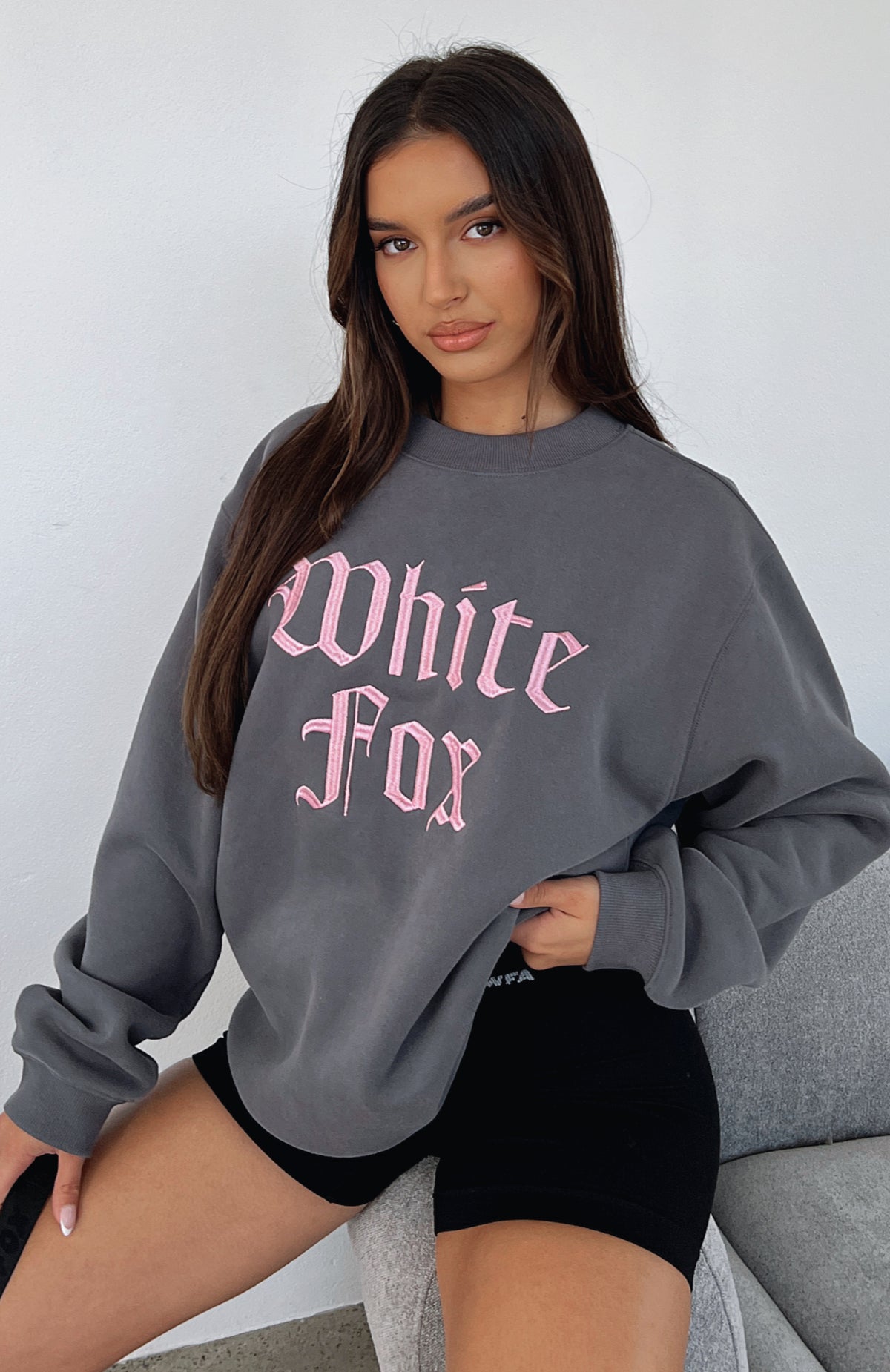 Let's Go For A Ride Oversized Sweater Volcanic - WHITE FOX