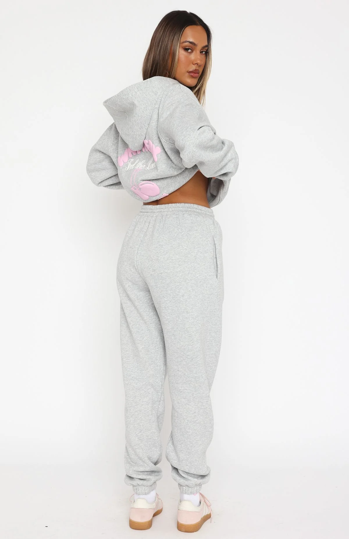 Love Me Tender Sweatpants Dark Grey Marle - WHITE FOX