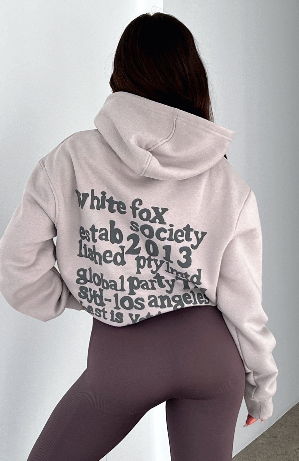 Enough Said Oversized Hoodie Moon - WHITE FOX