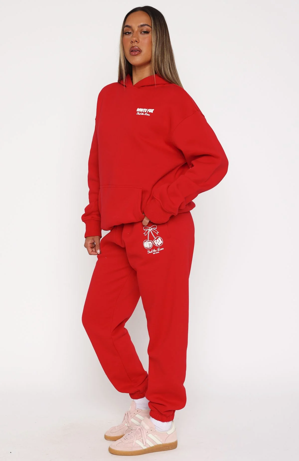 Love Of My Life Sweatpants Red - WHITE FOX