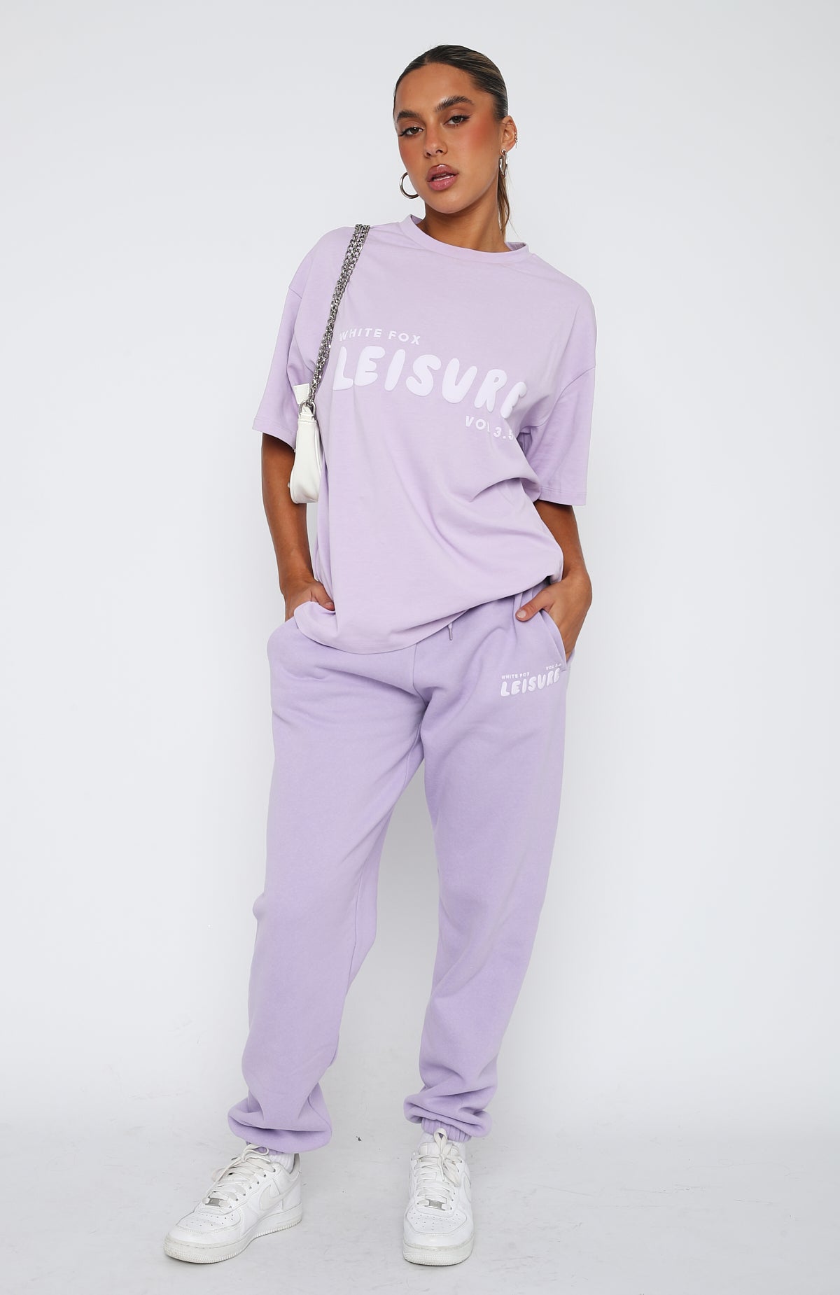 Leisure Series Sweatpants Lavender - WHITE FOX