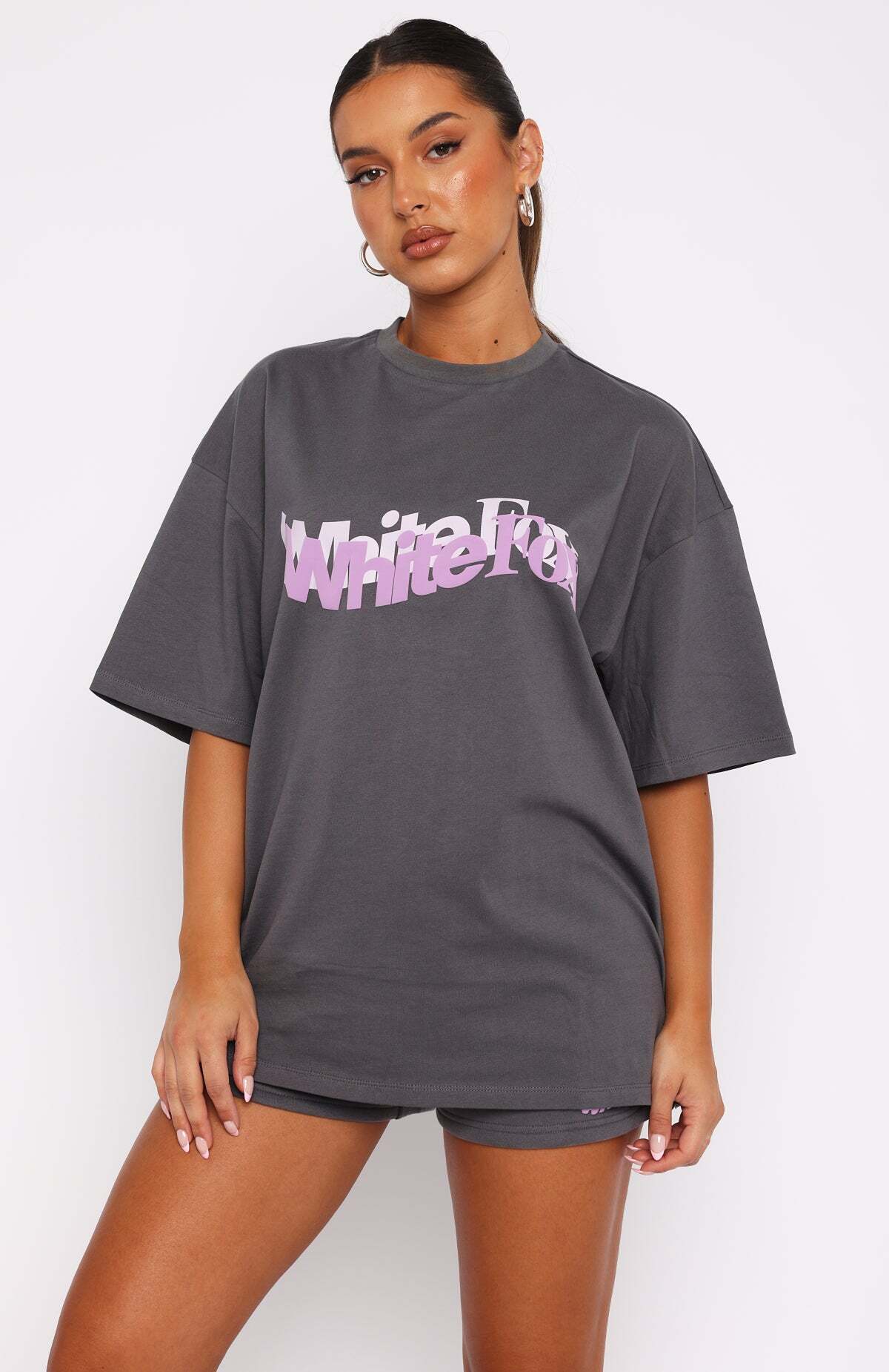 So Wavy Oversized Tee Volcanic - WHITE FOX