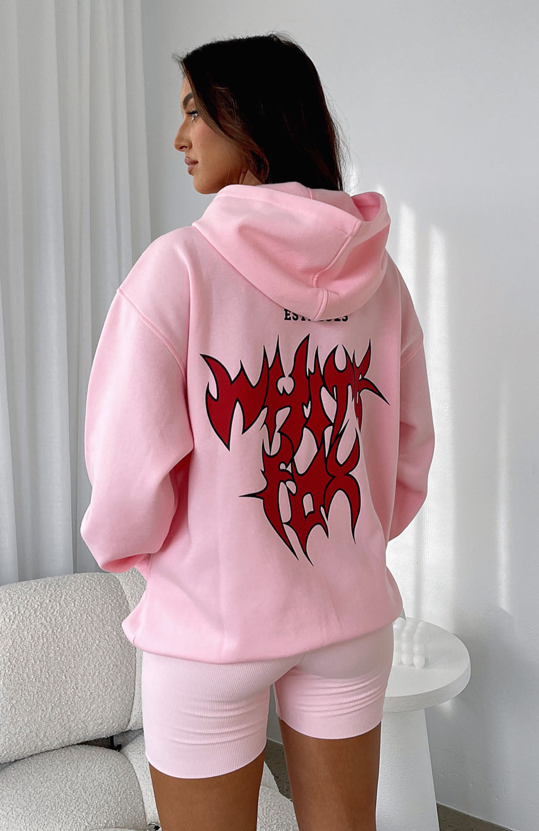 Bring That Energy Oversized Hoodie Pink - WHITE FOX