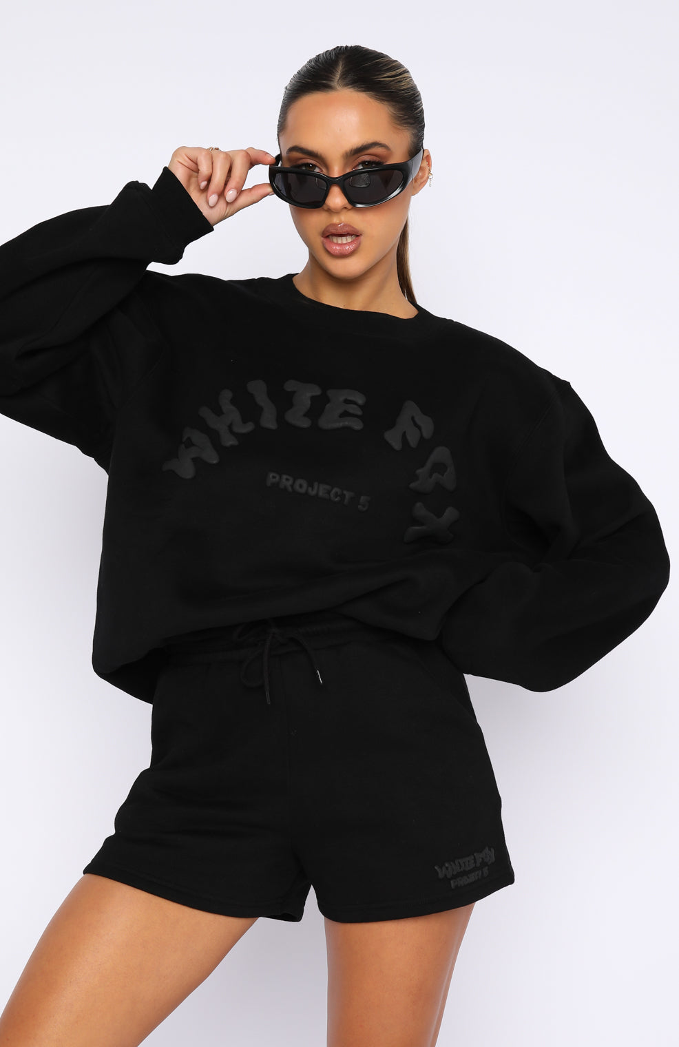 Project 5 Oversized Sweater Ink - WHITE FOX