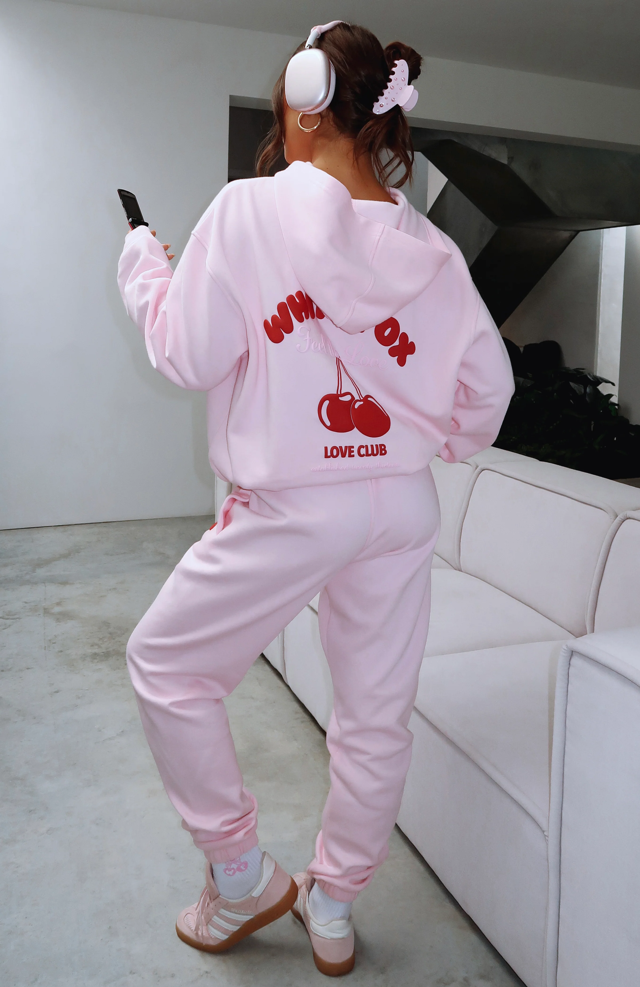 Love Me Tender Sweatpants Pink - WHITE FOX